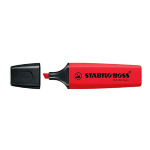 STABILO BOSS ORIGINAL EVIDENZIATORE PUNTA A SCALPELLO 2/5 mm ROSSO CONF 10 Pz.
