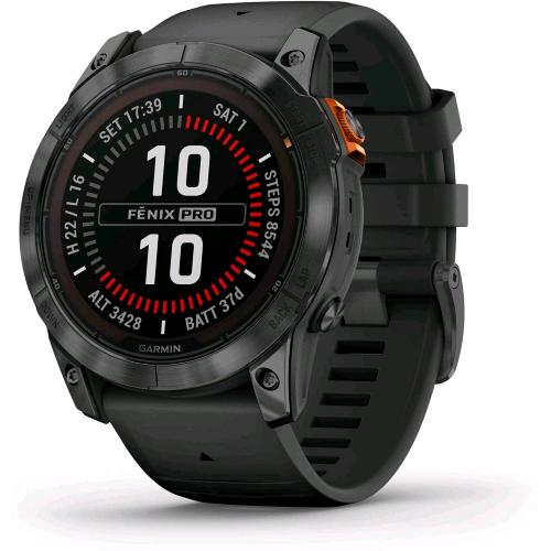 GARMIN FENIX 7 PRO SOLAR SMARTWATCH 51mm RICARICA SOLARE 1.4" TOUCHSCREEN TORCIA LED WI-FI GPS SLATE GRAY & BLACK