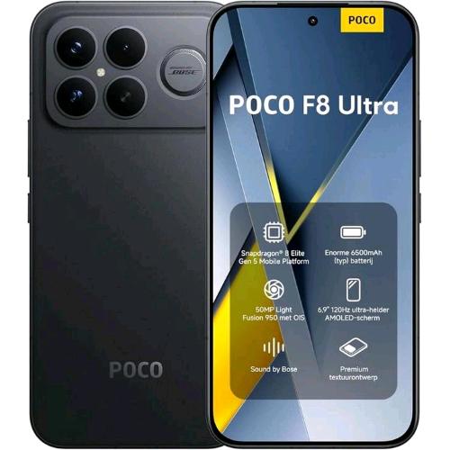 XIAOMI POCO F8 ULTRA 5G DUAL SIM 6.95" OCTA CORE 512GB RAM 12GB 5G EUROPA BLACK