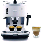 DE LONGHI ICONA ECO 311 MACCHINA CAFFE' ESPRESSO MANUALE 1.100W USO CAFFE' MACINATO/CIALDE SERBATOIO 1.4LT COLORE BIANCO