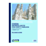 DATA UFFICIO CASSA ENTRATE USCITE BLOCCO 50/50 AUTORICALCANTE 215X297 mm CONF 10 Pz.