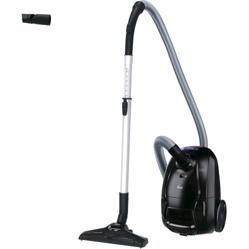 HOOVER HEZ107HM ASPIRAPOLVERE ATRAINO CON SACCO CAPACITA' 2.5 LT FILTRO EPA RAGGIO D'AZIONE 7.5 MT CON ACCESSORI NERO GRIGIO