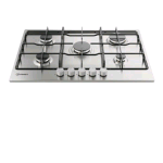INDESIT THP 752 IX/I 1 PIANO COTTURA A GAS 73 CM 5 FUOCHI COMANDI FRONTALI PIANO IN ACCIAIO INOX 