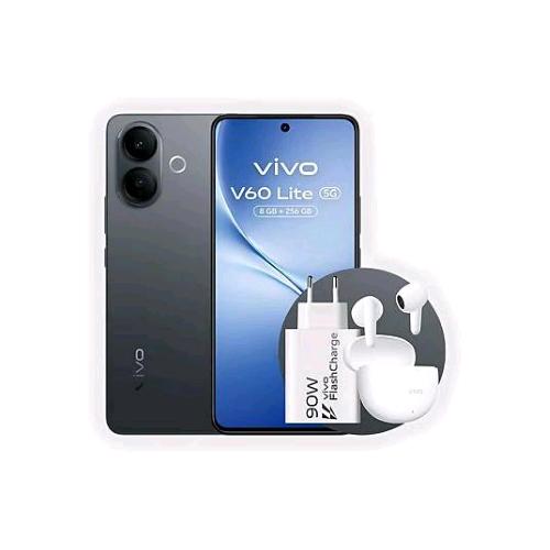 VIVO V60 LITE 5G DUAL SIM SPECIAL PACK 6.7" OCTA CORE 256GB RAM 8GB 5G ITALIA BLACK + AURICOLARI BLUETOOTH + CARICABATTERIE DA RETE FAST 90 W
