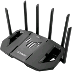 ASUS TUF GAMING BE6500 ROUTER GAMING WI-FI 7 DUAL BAND FINO A 6500 Mbps 4 PORTE 2.5GbE AiMesh e AiProtection Pro 6 ANTENNE NERO