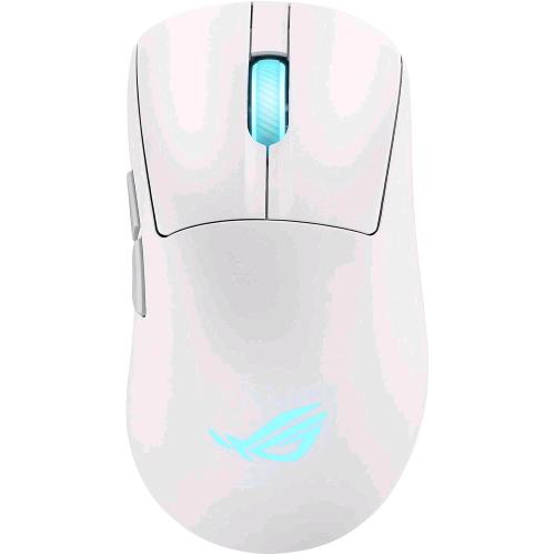 ASUS ROG KERIS II ORIGIN MOUSE GAMING WIRELESS SENSORE OTTICO AIMPOINT PRO 42K TASTI ROG MICRO SWITCH II 5 PULSANTI PROGRAMMABILI BIANCO
