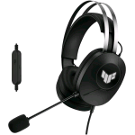 ASUS TUF GAMING H1 GEN II, CUFFIE GAMING CABLATE, CONNESSIONE CON USB-A 2.0, AUDIO IMMERSIVO SURROUND 7.1, DRIVER CON MAGNETE AL NEODIMIO DA 40MM, PER PC, PS4 E PS5, NERO