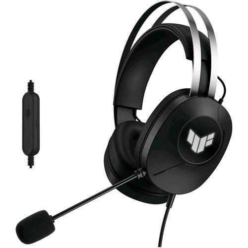 ASUS TUF GAMING H1 GEN II, CUFFIE GAMING CABLATE, CONNESSIONE CON USB-A 2.0, AUDIO IMMERSIVO SURROUND 7.1, DRIVER CON MAGNETE AL NEODIMIO DA 40MM, PER PC, PS4 E PS5, NERO