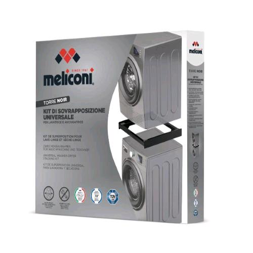MELICONI TORRE NOIR KIT GIUNZIONE COLONNA BUCATO UNIVERSALE IN PLASTICA CON CINGHIA DI SICUREZZA NERO