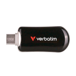 VERBATIM PLECTRA 128GB FLASH DRIVE USB-C 3.2 Gen 1 (3.1 Gen 1) NERO