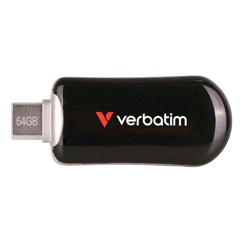 VERBATIM PLECTRA 64GB FLASH DRIVE USB-C 3.2 Gen 1 (3.1 Gen 1) NERO