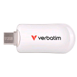 VERBATIM PLECTRA 512GB FLASH DRIVE USB-C 3.2 Gen 1 (3.1 Gen 1) BIANCO