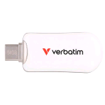 VERBATIM PLECTRA 64GB FLASH DRIVE USB-C 3.2 Gen 1 (3.1 Gen 1) BIANCO