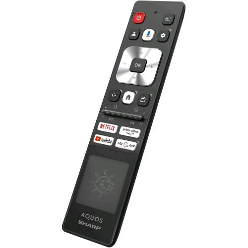 SHARP SUNREMO TELECOMANDO SOLARE UNIVERSALE PER SMART TV COMPATIBILE CON SHARP GOOGLE TV NERO