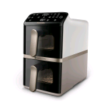 PHILIPS NA462/70 FRIGGITRICE AD ARIA 10 LT DOPPIO CESTELLO VERTICALE 13 METODI DI COTTURA RIVESTIMENTO IN CERAMICA PFAS FREE SPEGNIMENTO AUTOMATICO NERO ORO 