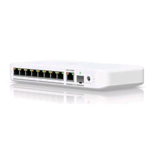 UBIQUITI USW-FLEX-2.5G-8-POE SWITCH GESTITO L2 8 PORTE 2.5GbE PoE++ -1 PORTA UPLINK COMBINATA RJ45/SFP+ DA 10GBe DESKTOP BIANCO