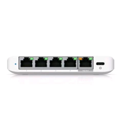 UBIQUITI USW-FLEX-2.5G-5 SWITCH GESTITO L2 - 5 PORTE 2.5GBe POE+ GIGABIT DI CUI 1 PORTA INPUT POE++ BIANCO DESKTOP