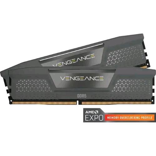 CORSAIR VENGEANCE 16GB 2 x 8GB DDR5 6.000MHz XMP AMD EXPO CL36 DIMM GREY