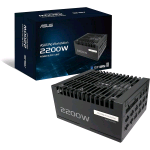 ASUS PRO WS 2200W PLATINUM ALIMENTATORE 2.200 W MODULARE 80 PLUS PLATINUM PFC ATTIVO PCIe 5.1 ATX 3.1 NERO