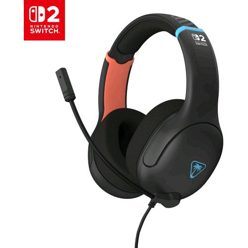 TURTLE BEACH AIRLITE FIT CUFFIE GAMING CON MICROFONO CON CAVO LICENZA UFFICIALE PER NINTENDO SWITCH 2 CHARCOAL BLACK