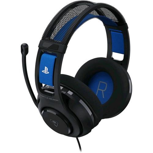 TURTLE BEACH ATLAS 200 CUFFIE GAMING CON MICROFONO CABLATE LICENZA UFFICIALE SONY PLAYSTATION DRIVER NANOCLEAR DA 50mm MICROFONO FLIP-TO-MUTE NERO BLU