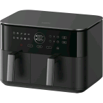 XIAOMI DUAL ZONE AIR FRYER FRIGGITRICE AD ARIA 2 SCOMPARTI DA 3.5 LT E 6.5 LT 230 GRADI 9 PROGRAMMI TOUCH 2.700 W LAVABILE IN LAVASTOVIGLIE NERO