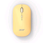 ACER AMR130 MOUSE OTTICO WIRELESS DUAL MODE BLUETOOTH 5.2 + WIRELESS 2.4GHz 4 PULSANTI 1.600 DPI REGOLABILI GIALLO