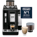 DELONGHI RIVELIA MACCHINA CAFFE' AUTOMATICA CAPUCCINO MACINA CAFFE' CONTENITORI CICCHI DI CAFFE' INTERCAMBIABILI DISPLAY TOUCH NERO