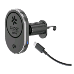CELLY UNIVERSAL CAR HOLDER Qi2 SUPPORTO PER AUTO CON RICARICA MAGNETICA Qi2 COMPATIBILE Magsafe 15 W CAVO INCLUSO NERO