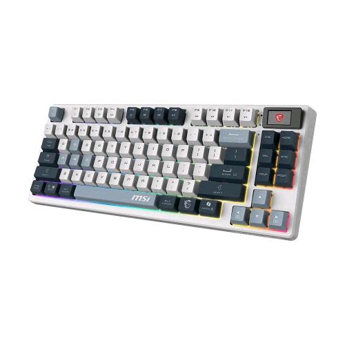 MSI FORGE GK600 TKL WIRELESS TASTIERA MECCANICA RGB LED USB-C BLUETOOTH 2.4GHz LAYOUT ITA WHITE DARK BLUE