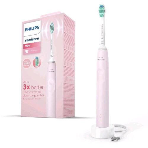 PHILIPS HX3671/11 SPAZZOLINO ELETTRICO SERIE 3100 SONICARE TECNOLOGIA SONIC, QUADPACER E SMARTIMER SUGAR ROSE