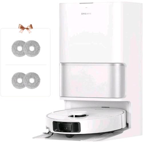 DREAME L10s ULTRA GEN 3 KIT ROBOT ASPIRAPOLVERE E LAVAPAVIMENTI ASPIRAZIONE DA 25.000 Pa SPAZZOLA LATERALE E MOCI ESTENSIBILISTAZIONE DI PULIZIA AUTOMATICA ALL-IN-ONECONTROLLO VOCALE E TRAMITE APP BIANCO