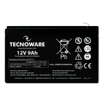 TECNOWARE POWER BATTERY 12V 9AH FASTON 6.3mm BATTERIA AL PIOMBO LONG LIFE GARANZIA 24 MESI