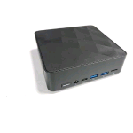 YASHI NUCKY NY330 MINI PC INTEL N100 RAM 16GB-SSD 512GB NVMe-INTEL UHD GRAPHICS-WI-FI 6 + 2 x GIGABIT LAN-WIN 11 PROF NERO