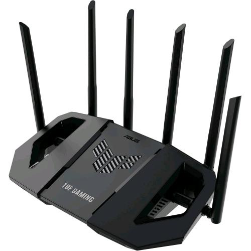 ASUS TUF GAMING BE6500 ROUTER WIRELESS WI-FI 7 DUAL BAND 2.4/5GHz 6500 Mbit/s 4 PORTE 2.5 GIGABIT ETHERNET 6 ANTENNE ESTERNE NERO