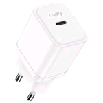 CUDY CH25_EU CHARGER CARICABATTERIE DA RETE GaN 25 W USB-C BIANCO