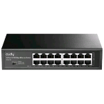 CUDY FS1016 SWITCH NON GESTITO 16 PORTE FAST ETHERNET (10/100) IN METALLO DESKTOP MONTABILE A RACK NERO