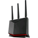 ASUS RT-BE86U ROUTER WIRELESS WI-FI 7 DUAL-BAND 2.4/5GHz 5764 Mbit/s 10 GIGABIT ETHERNET USB MU-MIMO 3 ANTENNE ESTERNE DESKTOP NERO