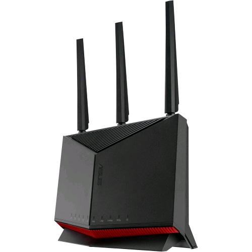 ASUS RT-BE86U ROUTER WIRELESS WI-FI 7 DUAL-BAND 2.4/5GHz 5764 Mbit/s 10 GIGABIT ETHERNET USB MU-MIMO 3 ANTENNE ESTERNE DESKTOP NERO