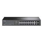 TP-LINK OMADA ES220GP V1 SWITCH GESTITO 16 x 10/100/1000 (PoE+) + 2 x 10/100/1000 + 2 x Gigabit SFP PoE+ (150 W) DESKTOP MONTABILE SU RACK