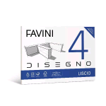 CARTOTECNICA FAVINI ALBUM DA DISEGNO 240X330 mm 20 FOGLI 220GR CARTA LISCIA BIANCO