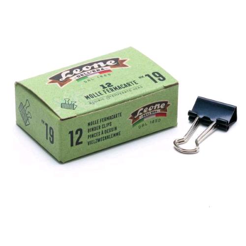 LEONE DELL'ERA MOLLE FERMACARTE 41 mm NERO CONF 120 Pz.