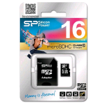 SILICON POWER MICRO SDHC 16GB CLASSE 10 + ADATTATORE