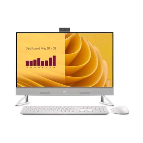 DELL EC27250 ALL IN ONE 27" INTEL CORE 5 120U RAM 16GB-SSD 512GB NVMe-INTEL GRAPHICS-ALTOPARLANTI -WEB CAM 5MPx-WI-FI 6E + GIGABIT LAN-TASTIERA E MOUSE WIRELESS-WIN 11 PROF BIANCO (7VFRN)