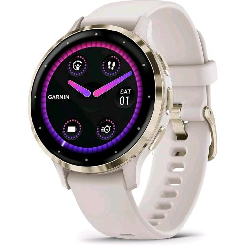 GARMIN VENU 3S SMARTWATCH 41mm 1.2" AMOLED WI-FI GPS (SATELLITARE) FUNZIONE ALLENAMENTI MONITORAGGIO SONNO ORO AVORIO
