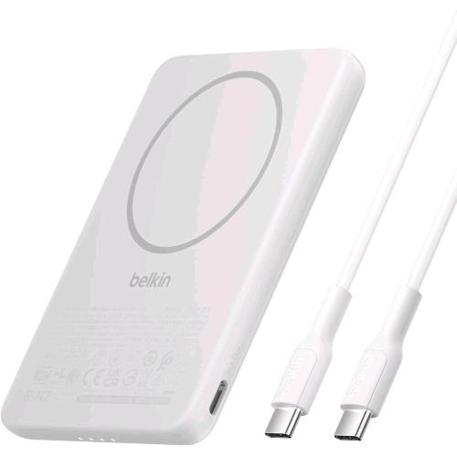 BELKIN BOOSTCHARGE SLIM POWERBANK 5.000mAh RICARICA MAGNETICA 7.5W BIANCO