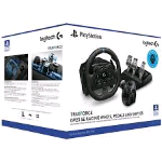 LOGITECH TRUEFORCE G923 SE RACING WHELL VOLANTE DA CORSA IN PELLE PEDALIERA LEVA DEL CAMBIO DRIVING FORCE PS5 PS4 PC MAC NERO