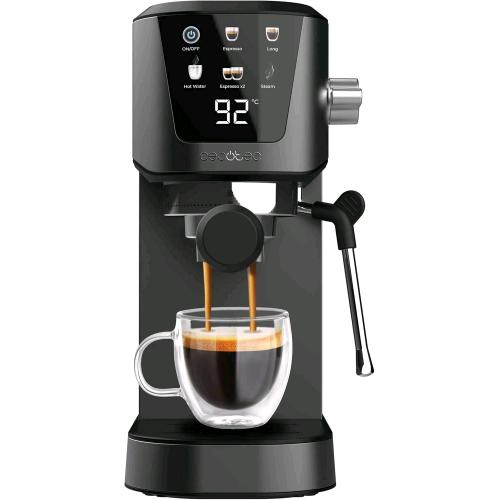 CECOTEC CAFELIZZIA 20 TOUCH MACCHINA DA CAFFE' ESPRESSO E CAPPUCCINO 1.350W 20 BAR SCHERMO TATTILE VAPORIZZATORE SERBATOIO ACQUA 1LT THERMOBLOCK SCALDA TAZZE VASSOIO GOCCE ACCESSORI