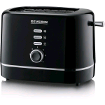 SEVERIN 4321 TOSTAPANE VERTICALE 850W 2 FESSURE SPEGNIMENTO AUTOMATICO FUNZIONE SCONGELAMENTO NERO