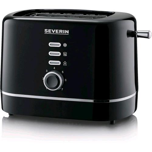 SEVERIN 4321 TOSTAPANE VERTICALE 850W 2 FESSURE SPEGNIMENTO AUTOMATICO FUNZIONE SCONGELAMENTO NERO